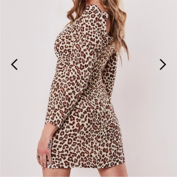 NWT Missguided Cheetah Mini Dress - Picture 2 of 5
